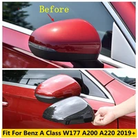 rearview mirror cap shell protection cover carbon fiber exterior accessories for mercedes benz a class w177 a200 a220 2019 2022