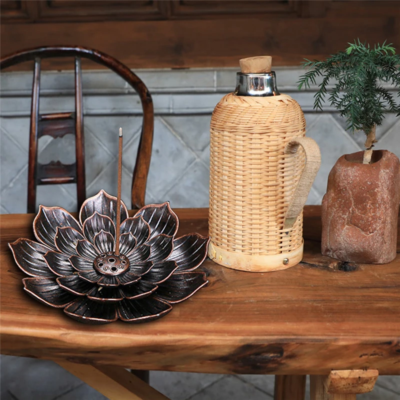 Подставка для курильницы из сплава буддистская линия лотоса пластина благовоний