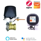 Газовый Детектор Tuya Zigbee, контрольный манипулятор, водяной клапан, управление отключением, совместим с Alexa Google Assistant, умный дом
