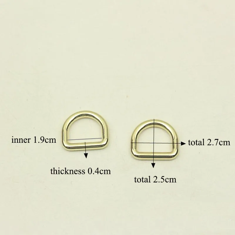 20pcs 19mm Inner O D Ring Metal Dee Buckles Backpack Strap Belt Dog Pet Collar Webbing Clasp DIY Leather Craft Bags Accessories