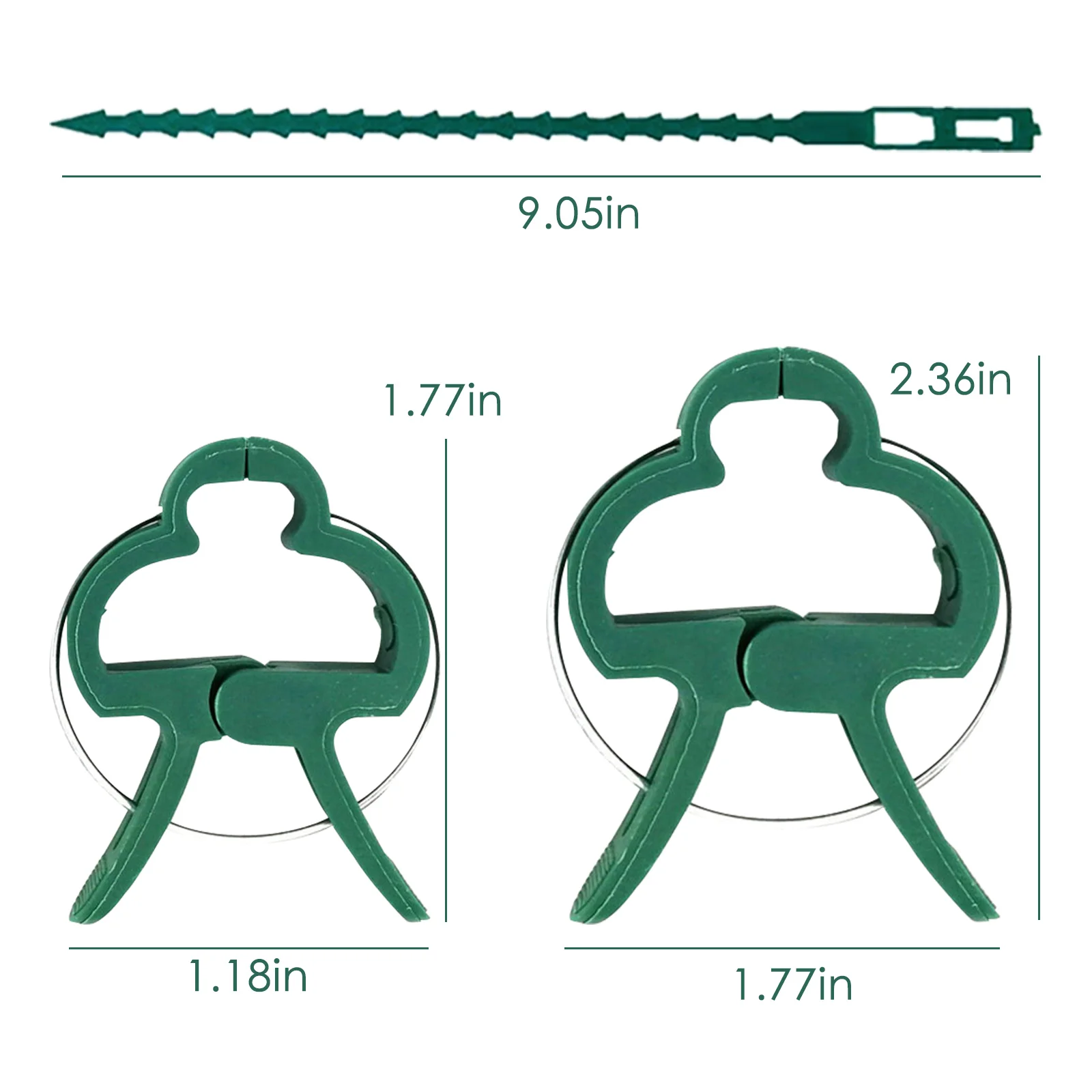 

60pcs Reusable Green Garden Plant Fixed Clips For Greenhouse Vegetables Flowers Stem Vines Grape Clamp Support Fastener