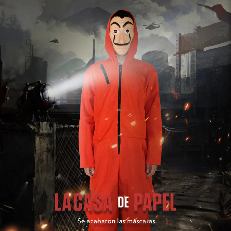 Новинка оптовая продажа Сальвадор Дали The House of Paper La Casa De Papel Косплэй вечерние