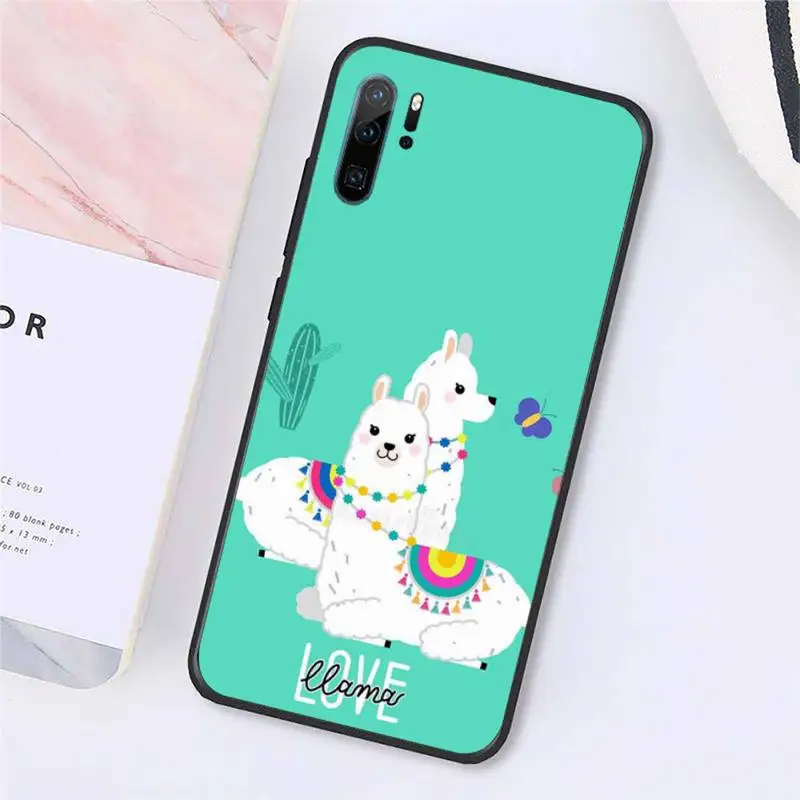 

Cute cartoon animal Alpaca Phone Case For Huawei honor Mate P 10 20 30 40 Pro 10i 9 10 20 8x Lite Y91C V17 6.38 6.44