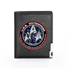 Уникальный коричневый кожаный кошелек Star Trek для мужчин и женщин, короткий кошелек для удостоверения личности, кредитных карт, кошелек