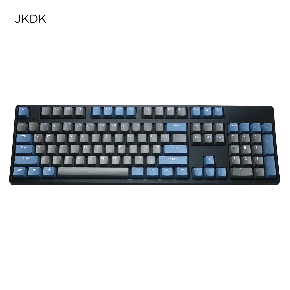 JKDK синий и серый 87 104 108 клавиша PBT двойные клавиши с подсветкой для механической