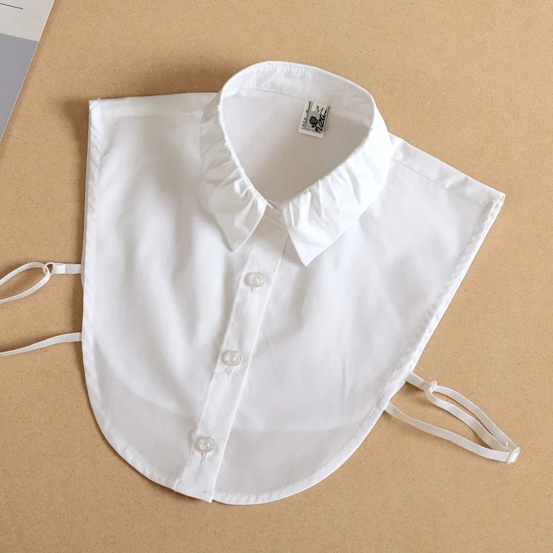 

Lace Ruffle Fake Collar Shirt Women White False Collar For Shirts Stand Detachable Collar Fake Women Vintage Kraagie Faux Col