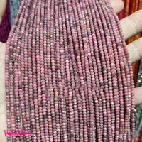 natural rhodolite stone spacer loose bead high quality 2x3mm faceted washer shape diy gem jewelry making accessories a4272