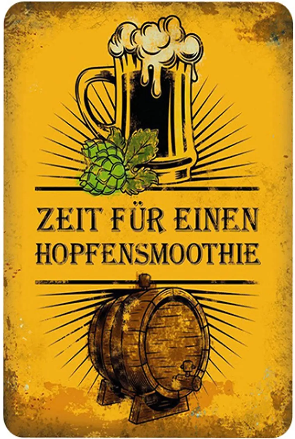 

Original Retro Beer Design Tin Metal Signs Wall Art | Thick Tinplate Print Poster Wall Decoration for Bar