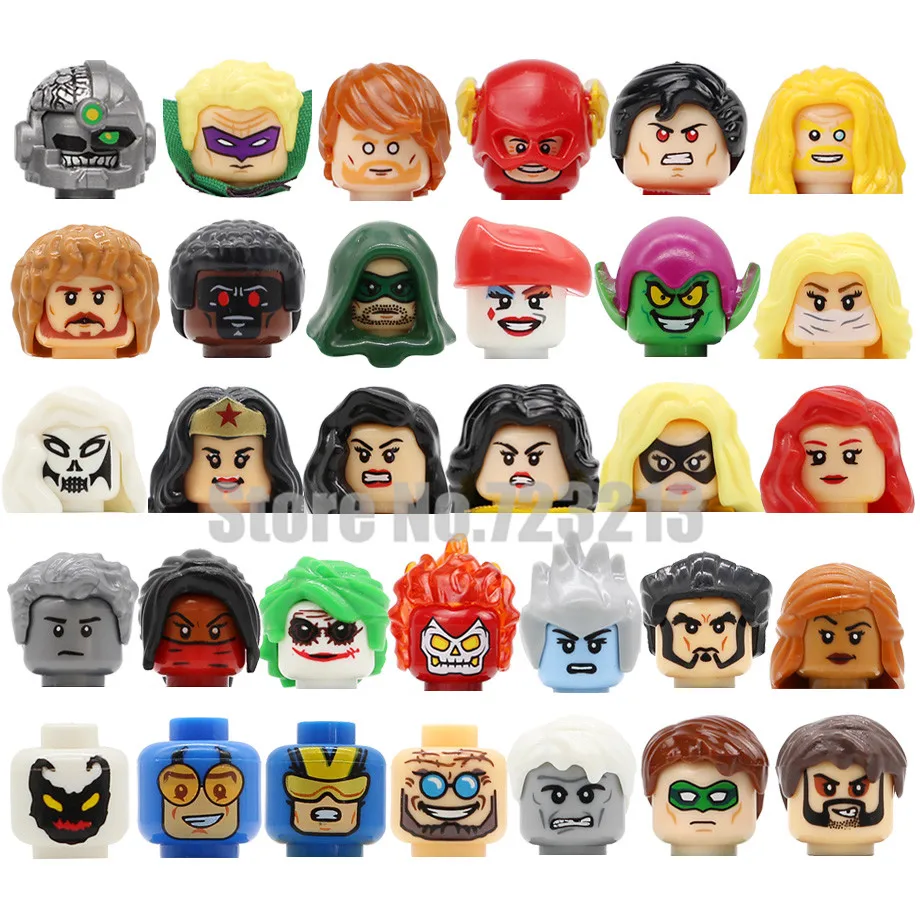 

Feleph Single Comics Figure Head KF6110 X0171 Cartoon Building Blocks Sets Bricks Model Toys KF6104 X0170