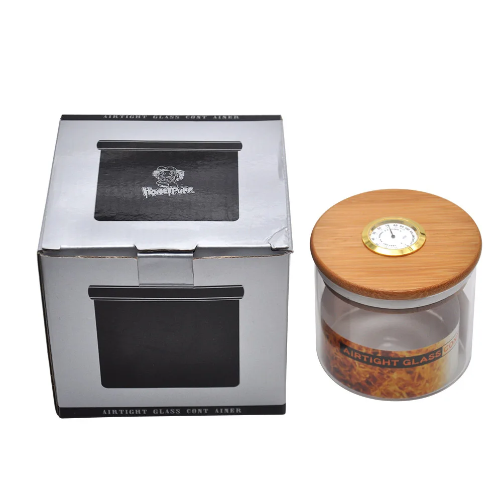 Большой вместимости изделия из бамбука и дерева табак ящик с гигрометром