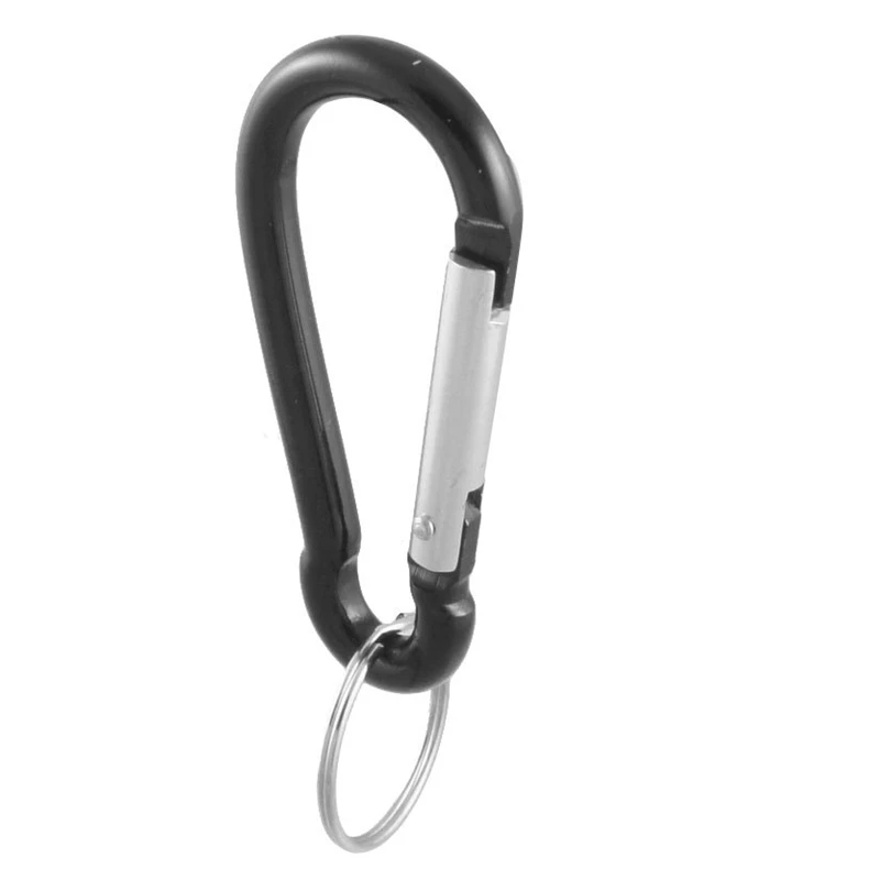 2 шт. пружинный зажим для ворот черный алюминиевый карабин ключей 3&quot | Дом и сад