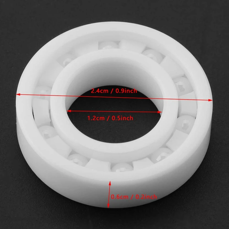 Zro2 Ball Bearing 1 Pack White 6901 High Precision 12X24x6mm Ceramic | Other Tool Parts