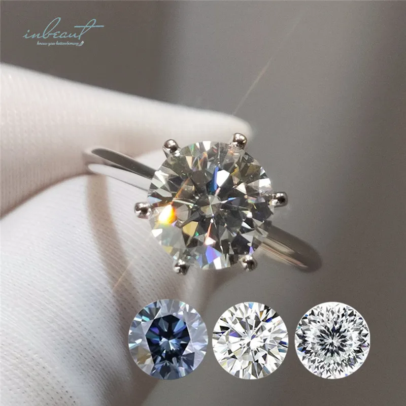 Кольцо с муассанитом Королевского синего цвета 18 К 1-5 карат