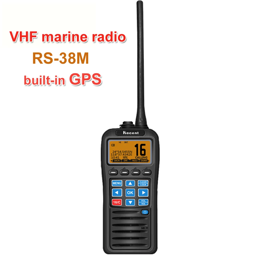 С GPS морская радиостанция диапазона VHF RS 38M IP67 Водонепроницаемый Поплавок Walkie Talkie