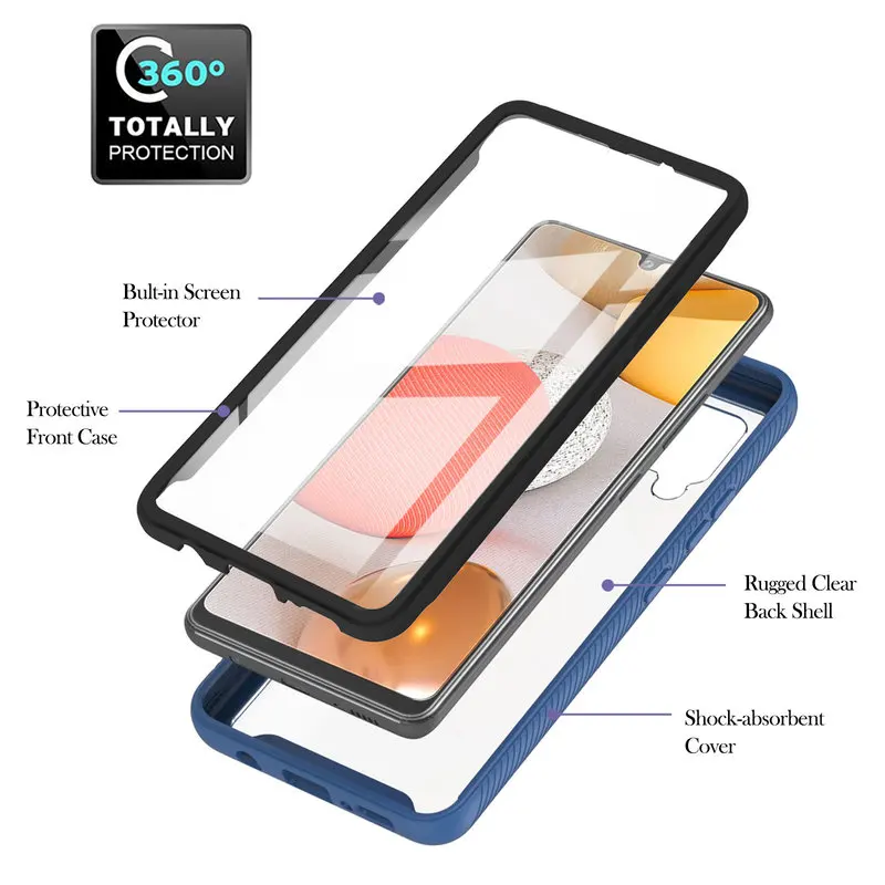 

For Samsung A42 5G Case Hybrid Soft Bumper Dual-Layer Protector Phone Cover For Samsung Galaxy A42 5G 6.6 Inch Silicone Bumper