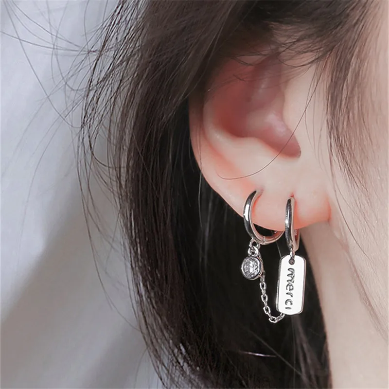 OBEAR посеребренные пустые серьги в форме сердца Длинные ушные клипсы для женщин