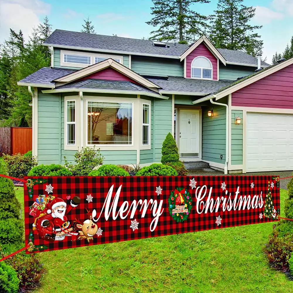 Наружный баннер из ткани Оксфорд с надписью &quotMerry Christmas&quot Декор для дома 2020