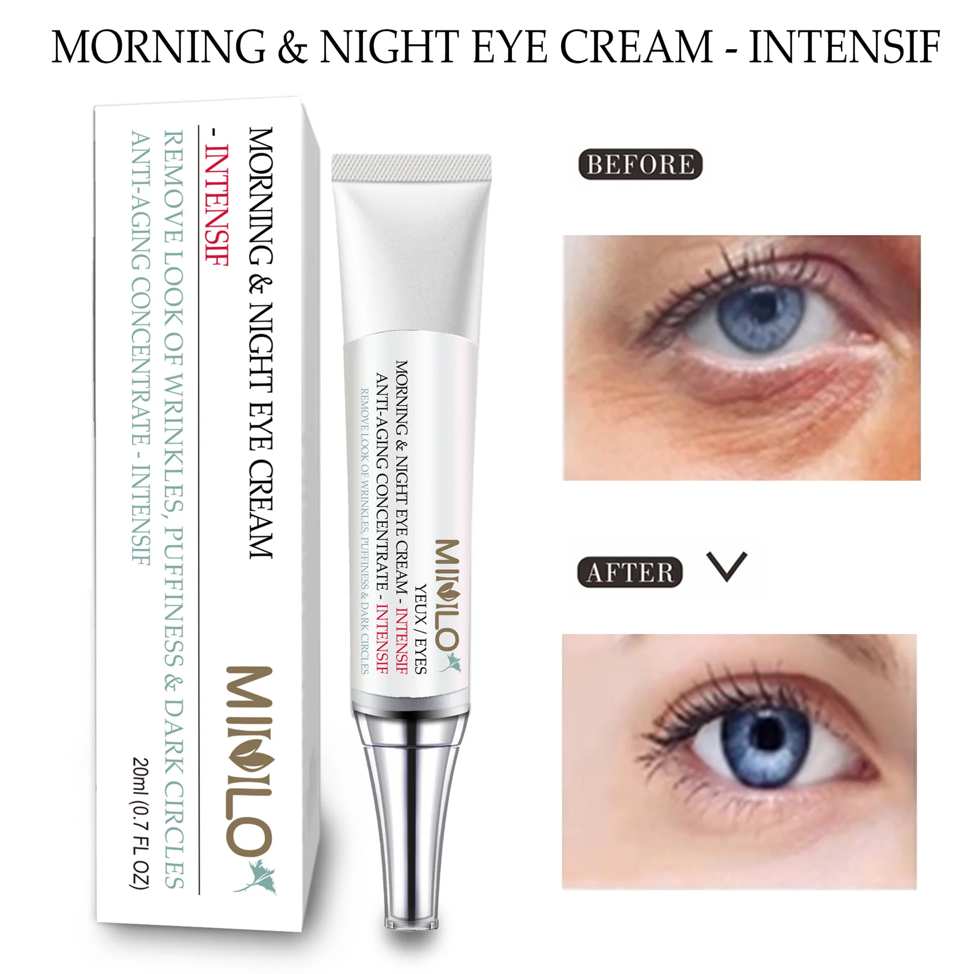 Снежный крем для глаз с лотосом эссенция 20 мл удаляет отечность под глазами