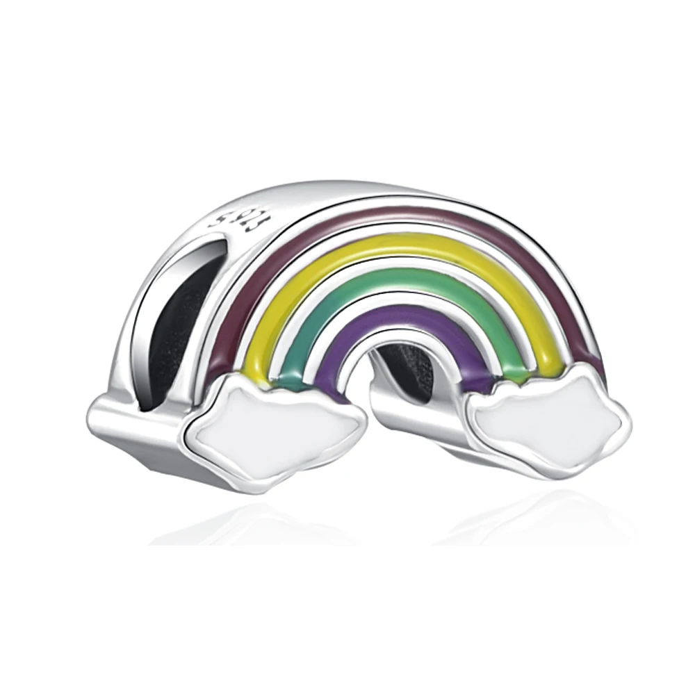 Бусины-подвески женские из серебра 925 пробы в виде планеты радуги Луны | Украшения