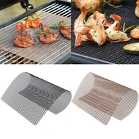 2020new 3color ptfe non stick bbq grill pad barbecue baking pad reusable cooking plate 4033cm for party grill mat tools