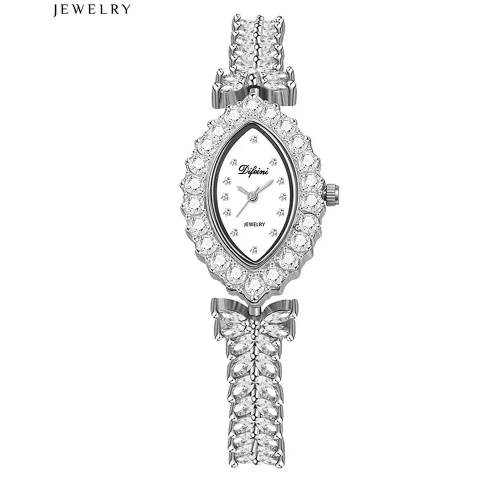 

Herhome Qualtiy AAA Zircon Elements Leaf Austrian Crystal Bracelet Watch for Wedding Party Fashion Jewelry Made with Wholesale