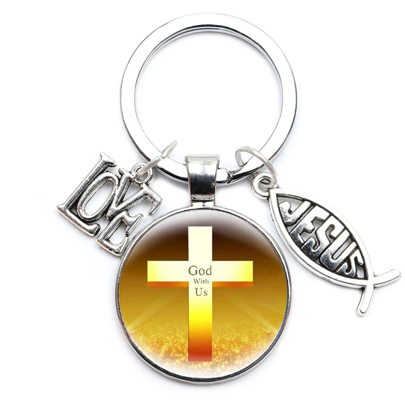 Рельефное общество Lds мормонс Иисус Христа брелок купол застежка-лобстер