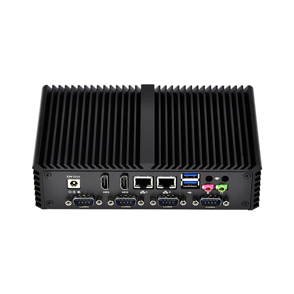 Qotom мини ПК x86 двухъядерный процессор celeron core i5 i7 двойной дисплей 6rs232 linux Ubuntu безвентиляторный промышленный компьютер Barebone