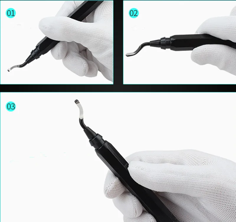 Металлическая быстросъемная скребковая насадка / алюминиевая ручка, поворотный нож для снятия фаски, медный RB1000.