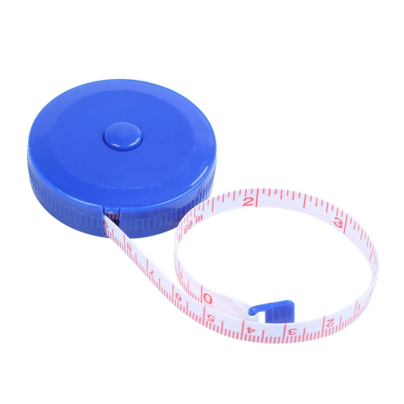 

4Pcs Blue Round Retractable Tailors Measure Tape Ruler Metric 150cm