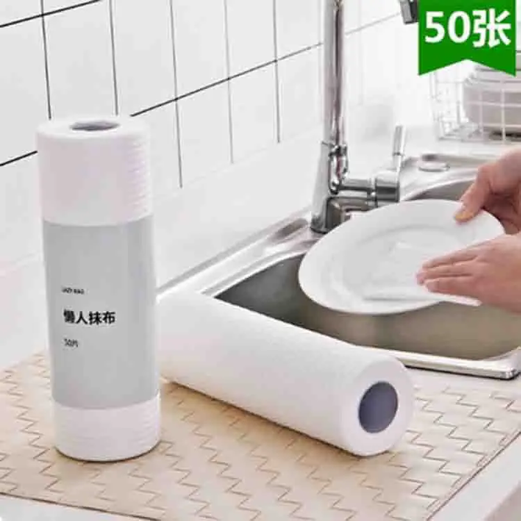 Одноразовая Нетканая ткань для отдыха Влажная и сухая кухонная полотенце рулон