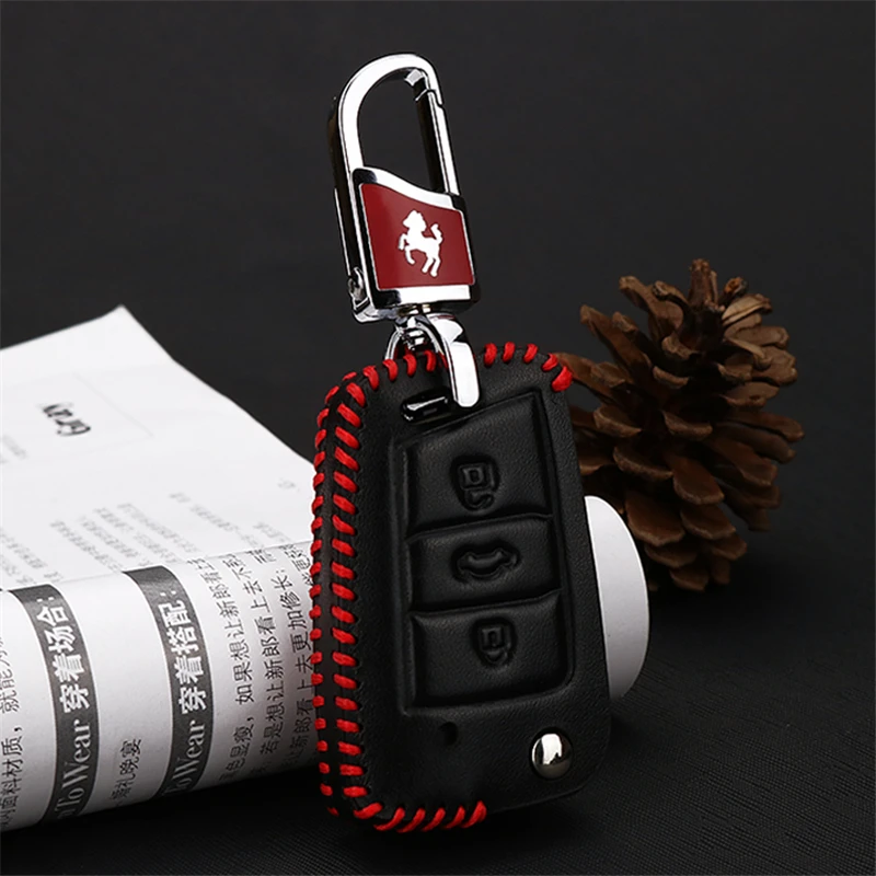 Автомобильный брелок для ключей чехол VW Polo Golf 7 Tiguan Skoda Octavia Kodiaq Karoq SEAT Ateca Leon Ibiza