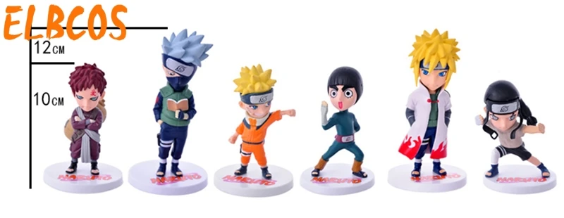 ELBCOS Наруто Какаши Lee Neji Gaara Sasuke Нара сикамару Itachi Deidara 10-12com Q ver. Подвижная фигурка-модель игрушки