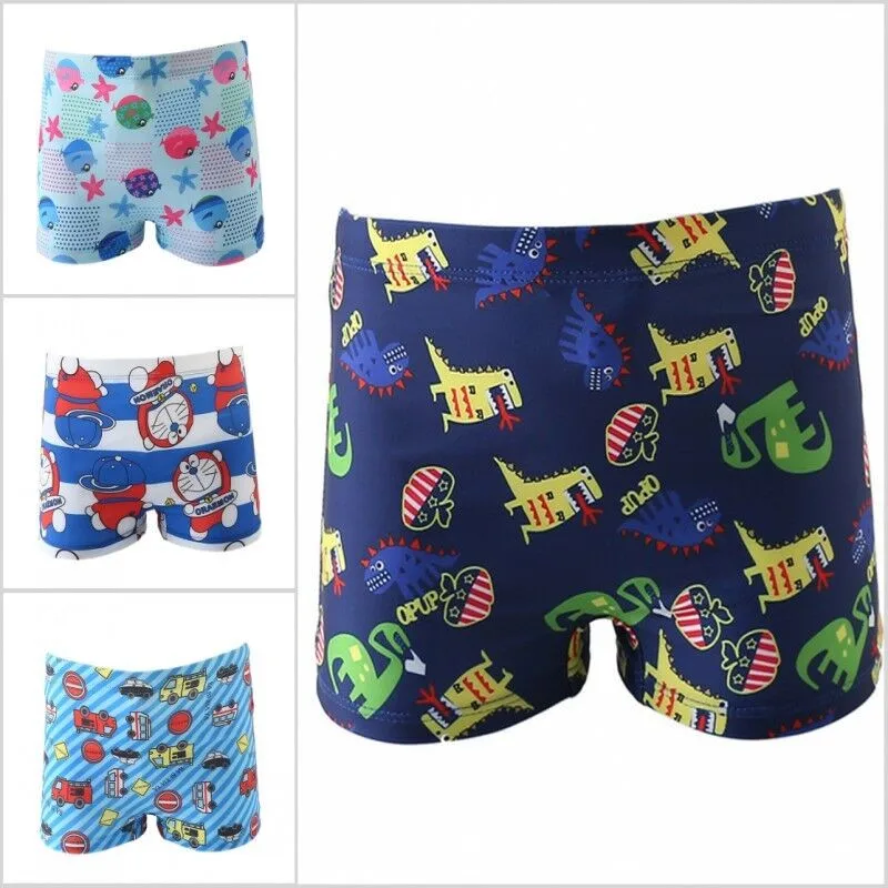 Baby Boys Girls Cartoon Printed Swim Diapers Infant Children Leakproof Swimming Nappies Newborn Baby High Waist Swimming Trunks