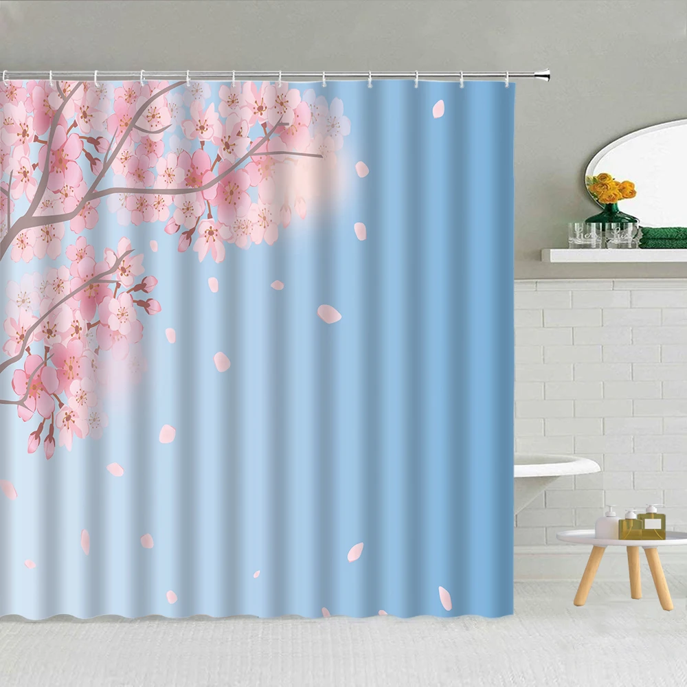 Занавеска для душа в ванную комнату с японской этнической тематикой | Дом и сад