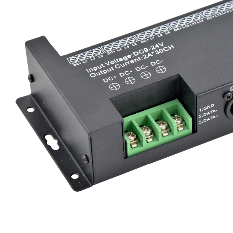 30CH RGB DMX 512 декодер светодиодный контроллер DMX512 30 каналов X 2A светильник DC9 24V 60A Dmx