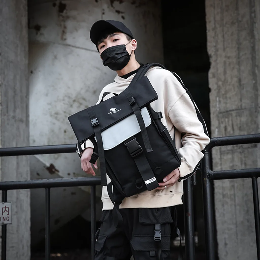 Мужской холщовый рюкзак Aelicy вместительный школьный в японском и корейском стиле