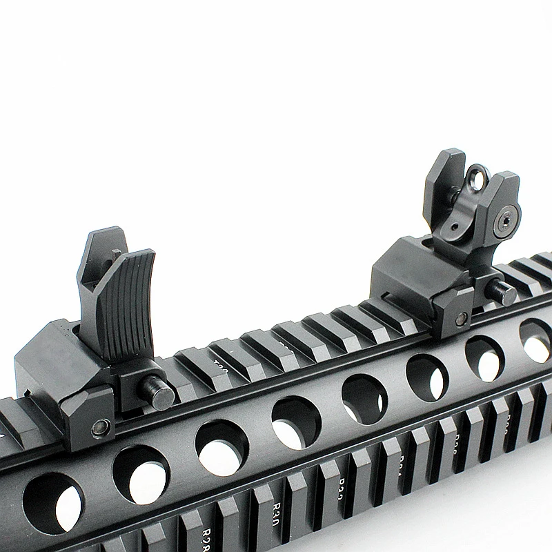 

Tactical 20MM Picatinny Rifle Iron Metal Folding Sight Filp up Sight Front Fore Rear Back Sight Set Airsoft Gun Accessories