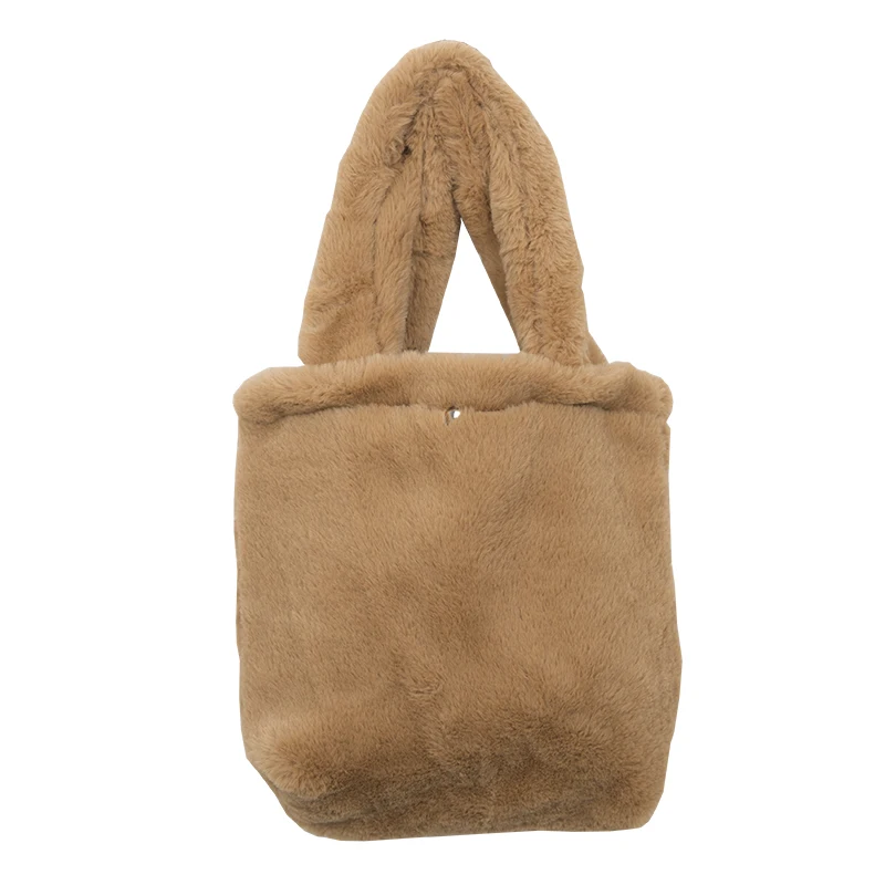 

Fashion Winter Plush Cartoon Women's Warm Travel Handbag Leisure Tote Bag Luxury Shoulder Shopping Bag