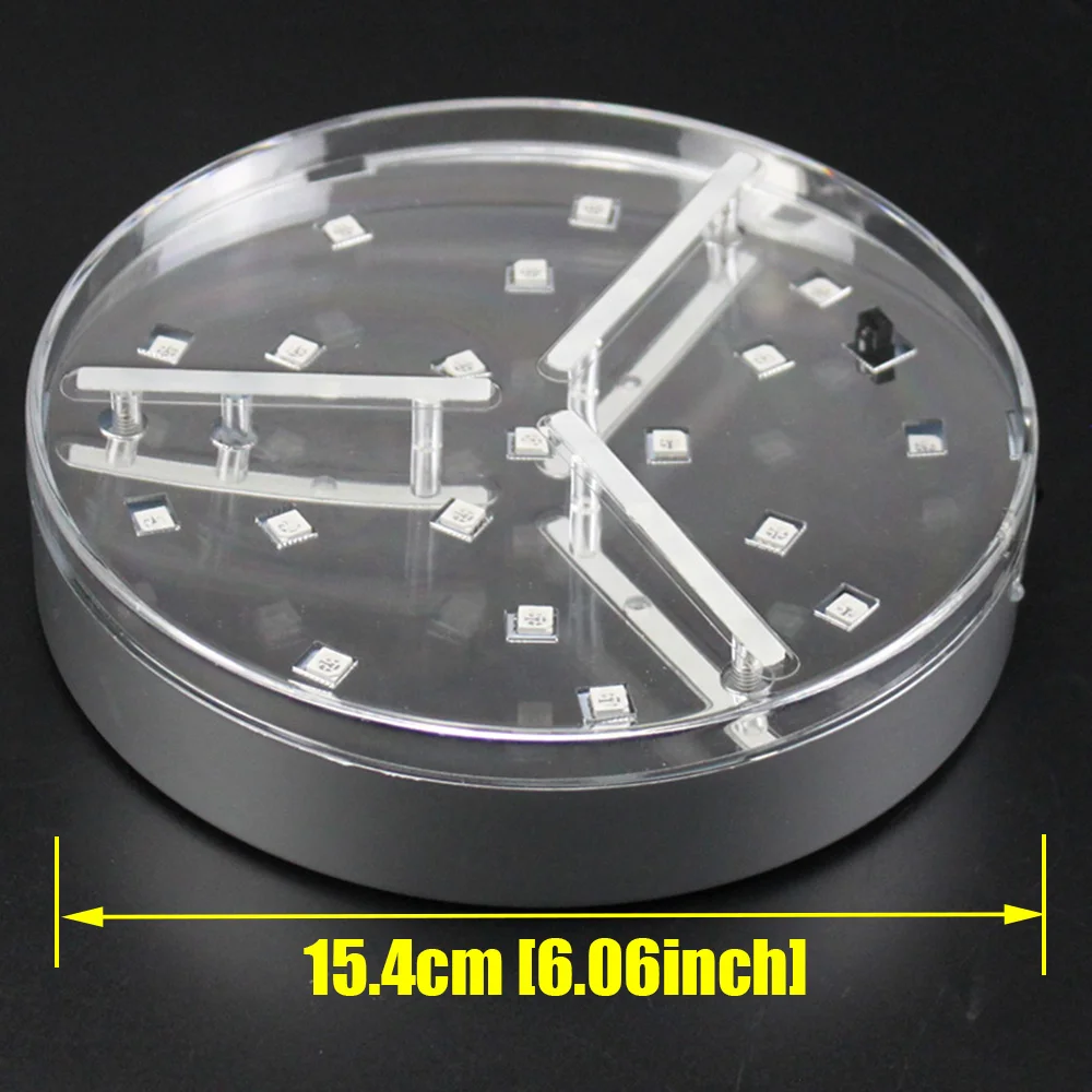 Круглая светодиодсветильник подсветка для кальяна 6 дюймов вазы разноцветная RGB
