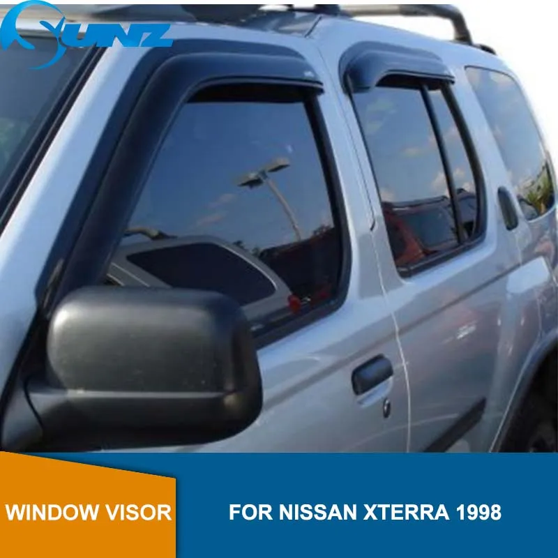 Черные дефлекторы боковых окон для Nissan Xterra 1998 оконный козырек дефлектор от дождя