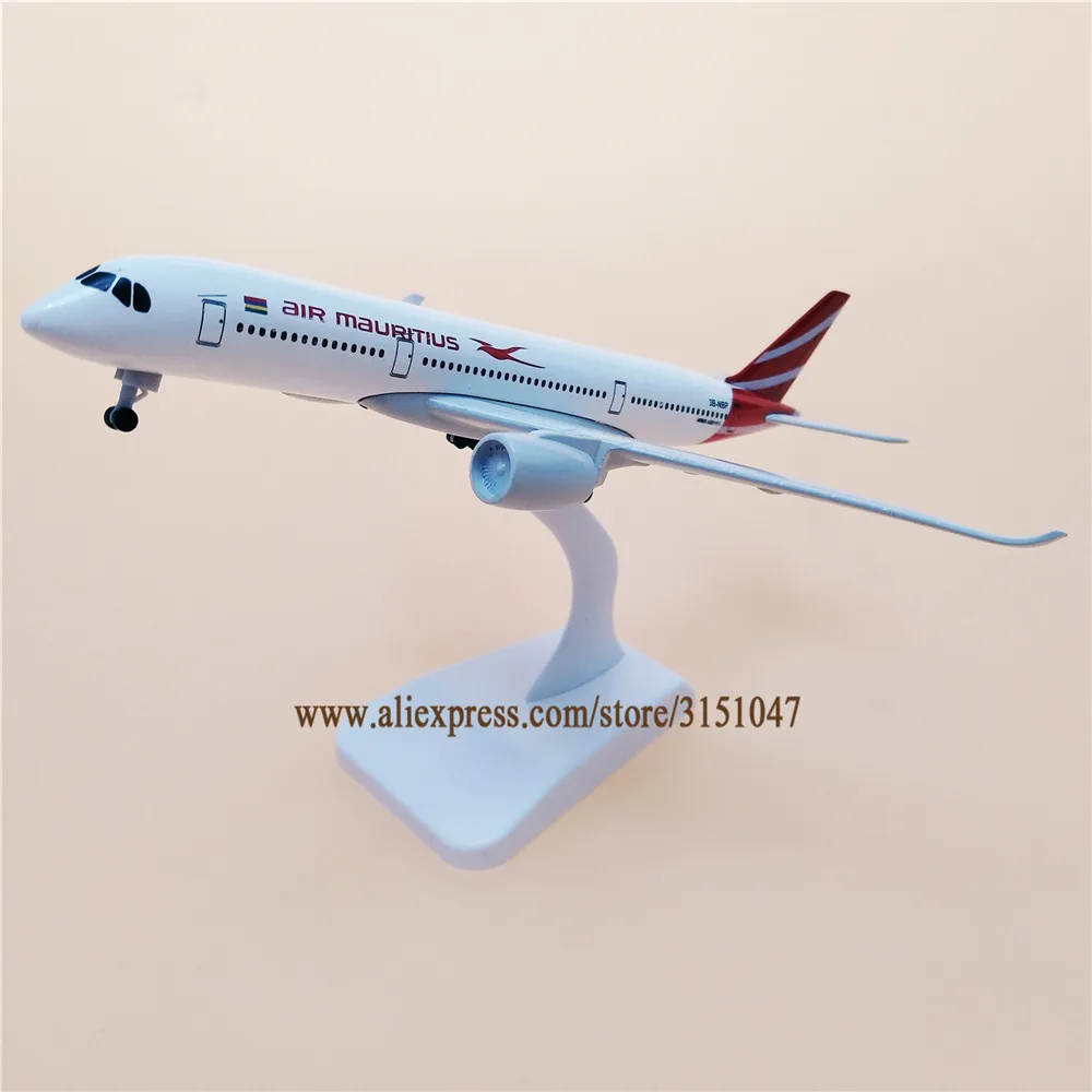 20 см AIR Mauritius Airbus 350 A350 Airways модель самолета из сплава металла литье под давлением