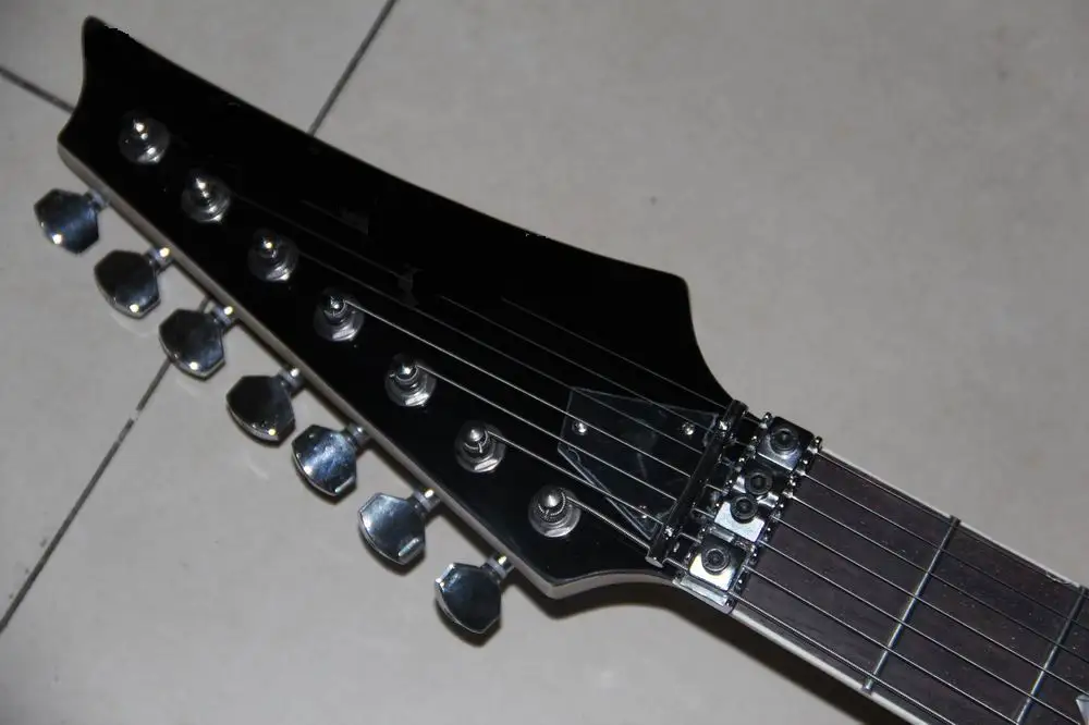 Оптовая продажа гитара IBZ 7 струн электрическая Mirorr Pickguard высшее качество в черном