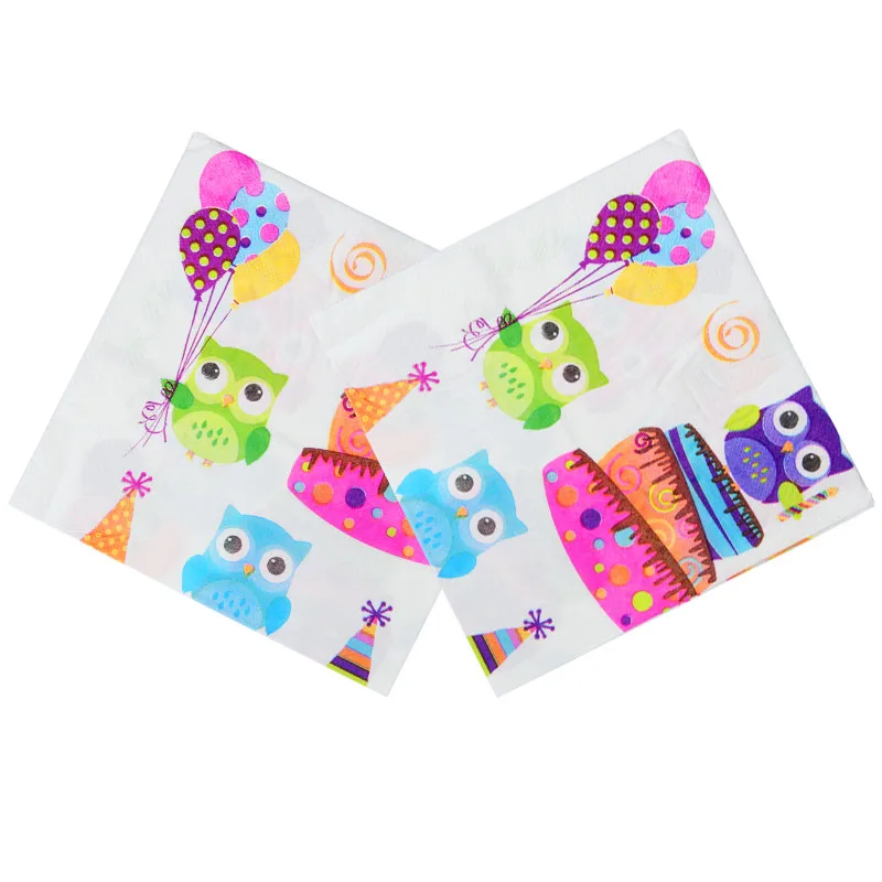 m napkin 20pcs 20 шт цветы розы бумажные салфетки кафе и вечерние салфетки украшение в технике декупажа бумажные Мути-Стили единорог животные - Цвет: m napkin 20pcs
