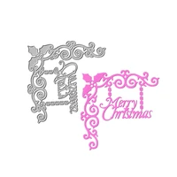 merry christmas dies scrapbooking embossing folder for card making craft mold metal cutting die photo alum words stencil
