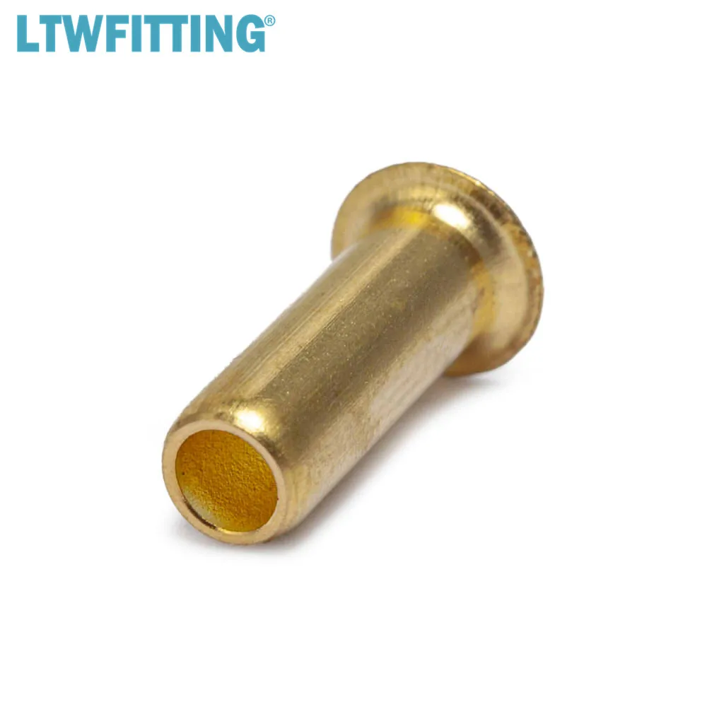 LTWFITTING Value Pack 1/4 &quotOD латунная компрессионная вставка рукав металлический ободок