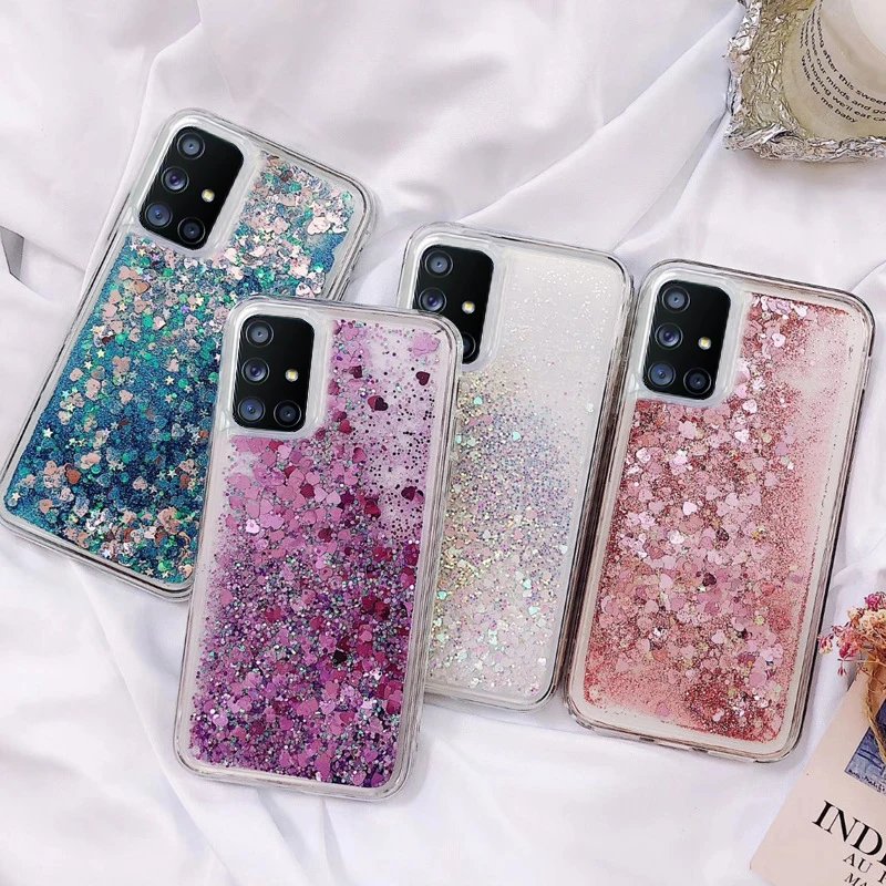 

For Samsung Galaxy S20 Ultra S10 Note 10 Plus Lite S10E Soft Quicksand Glitter Cover For Samsung A51 A71 A50 A70 A30s A81 Case