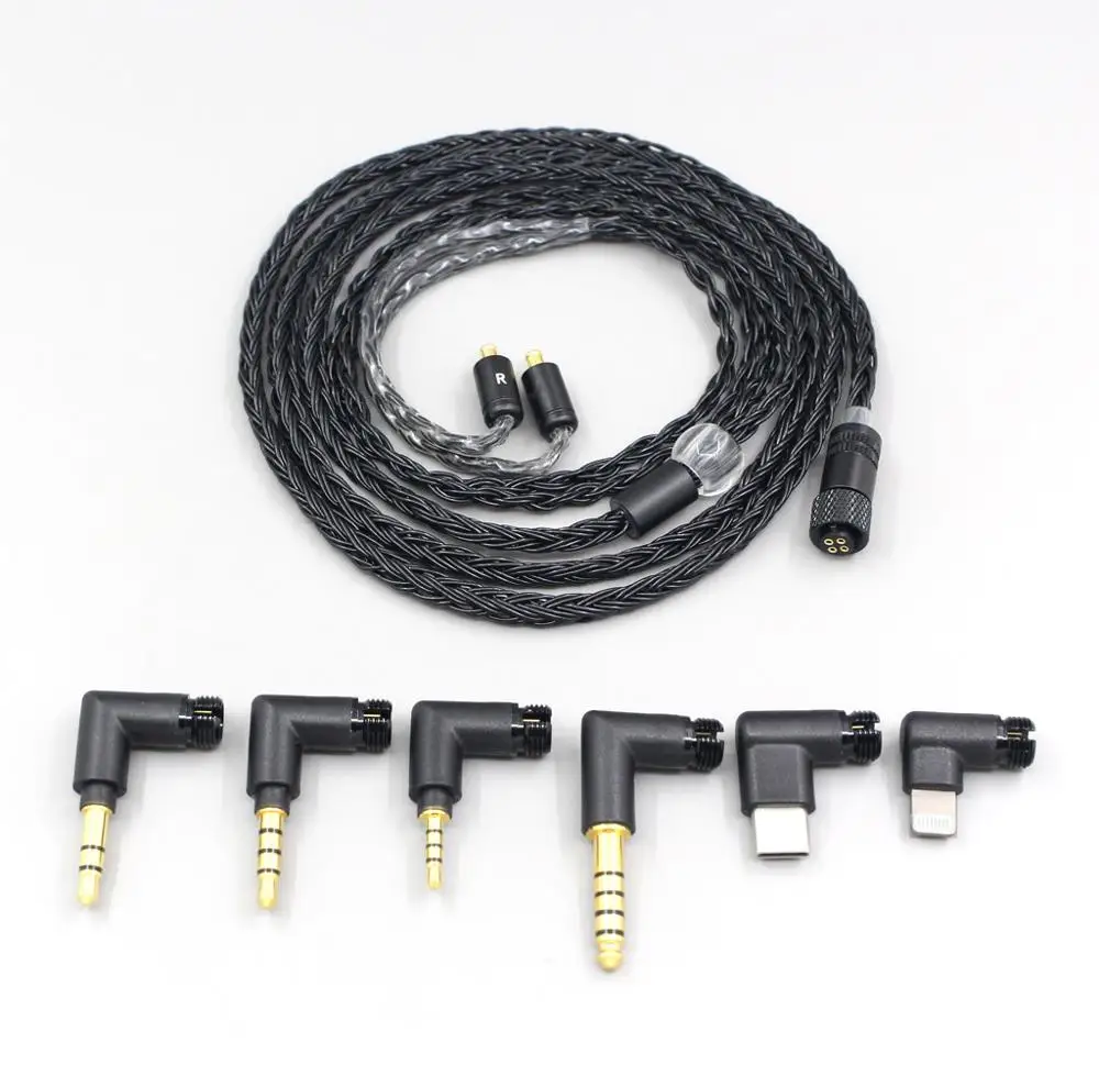 

LN006952 16 Core Black Awesome All In 1 Plug Earphone Cable For Audio Technica ATH-CKR100 ATH-CKR90 CKS1100 CKR100IS CKS1100I