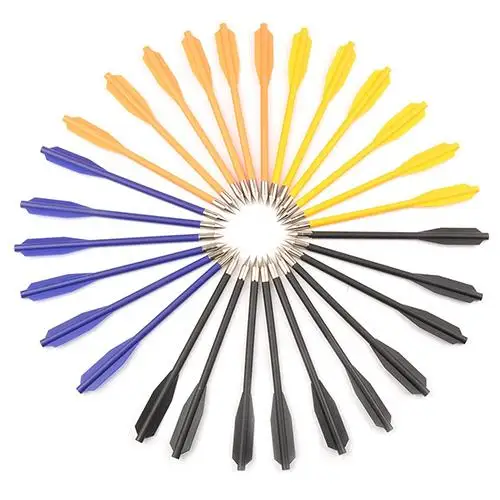 

36Pcs 6.3 Inches Colorful Sharp Metal Head Plastic Crossbow-Bolts Arrows for 50lb 80lb Hunting Archery outdoor club training new