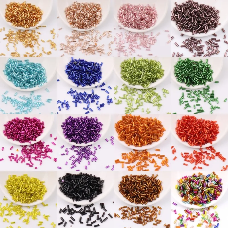 

2x4mm in charge of silver-filled tube beads hand-sewn beaded rice beads material diy handmade bracelet accessories H tube