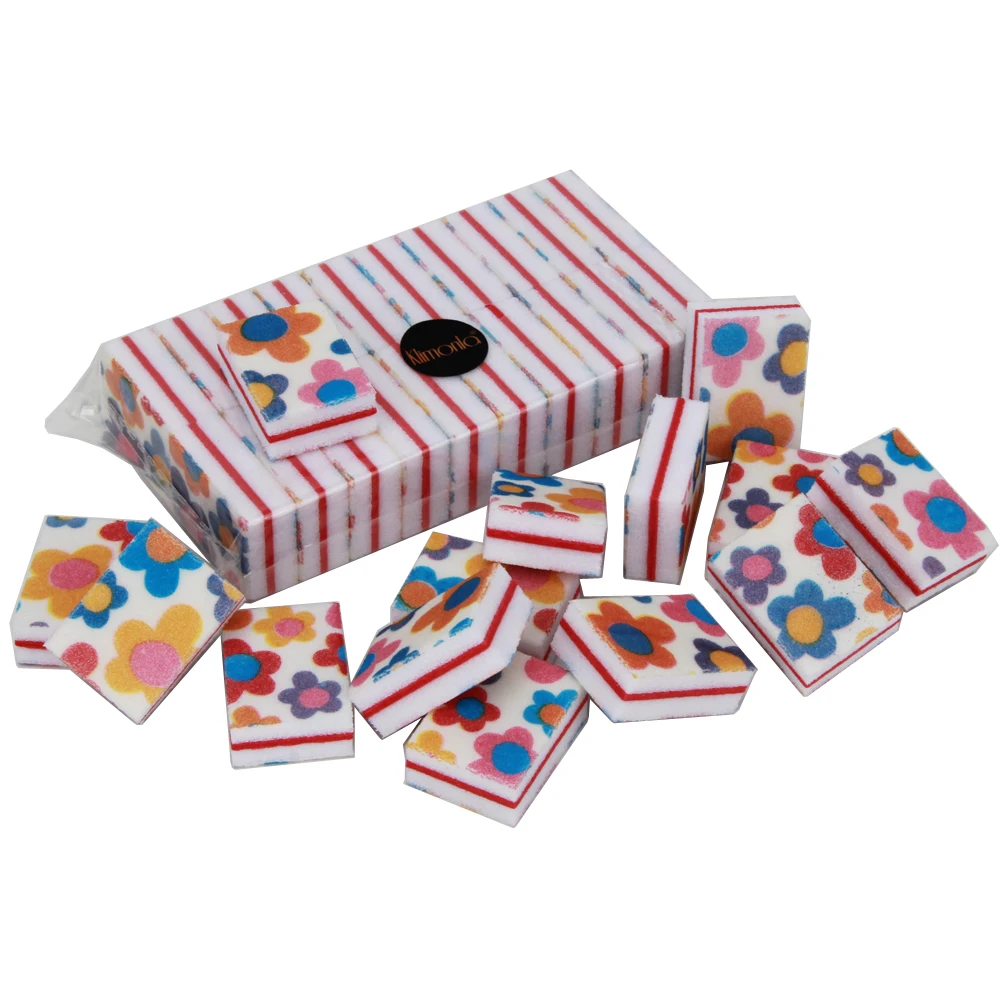 50 шт./лот пилка для ногтей губка моющиеся мини пилки УФ геля педикюра красочный